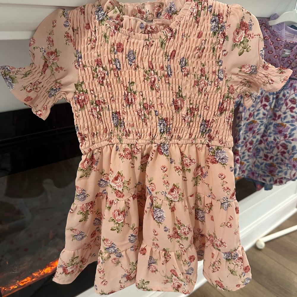 Ivy City Co Pink Floral Kids Dress